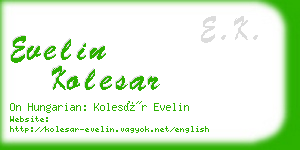 evelin kolesar business card